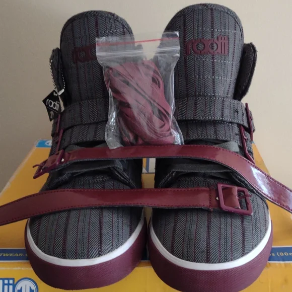 Radii Char Herringbone Men's 9.5 Grey/Burg - Picture 13 of 15